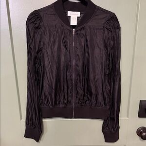 Women's Black sheer zipper Jacket